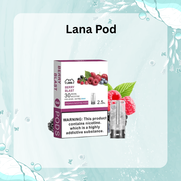 Lana Pod multi-flavor packaging with LED light feature
