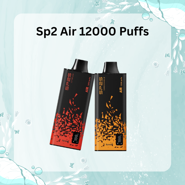 Sp2 Air 12000 Puffs Disposable Vape Device in Arctic Mint Flavor - Front View