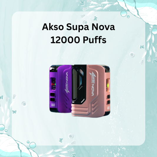 Akso-Supa-Nova-12000-Puffs-Adjustable-Wattage-Vape-Black-Color