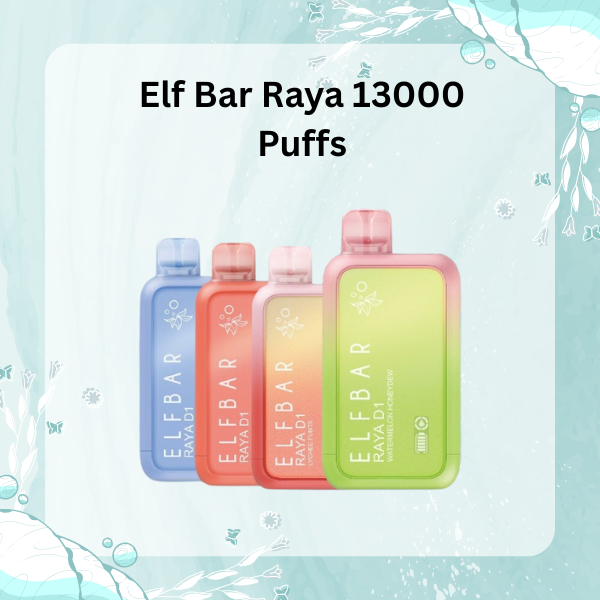 Elf Bar Raya 13000 Puffs Disposable Vape with Smart LED Screen and Type-C Charging