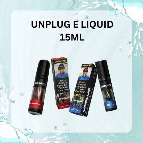 UNPLUG E-Liquid 15ML bottle ASDF brand for Offgrid Reload device flavors