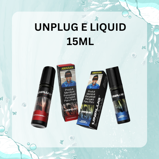 UNPLUG E-Liquid 15ML bottle ASDF brand for Offgrid Reload device flavors