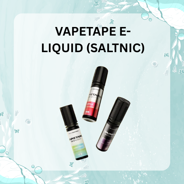 Vapetape Saltnic E-Liquid 15ml bottle by ASDF featuring premium fruit flavors for refillable vape pod systems.