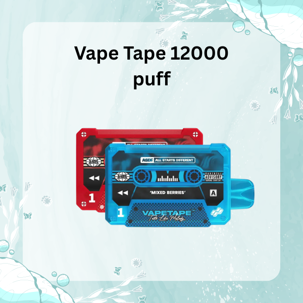 Vape Tape 12000 Puffs Disposable Pod - Cassette Design Front View